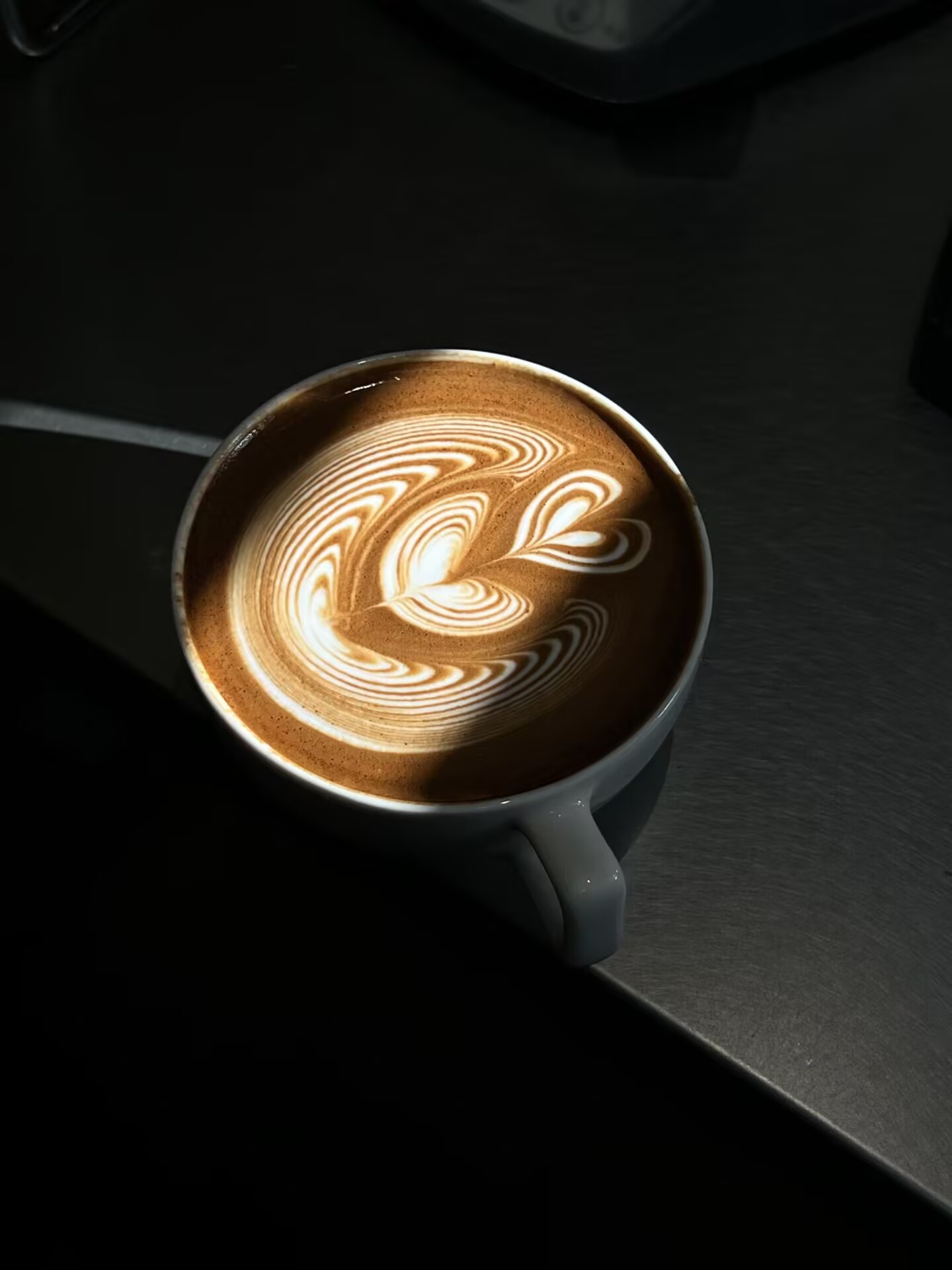 Beautiful latte art coffee